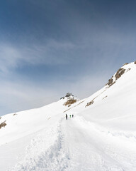 White sunny snow mountain landscapes