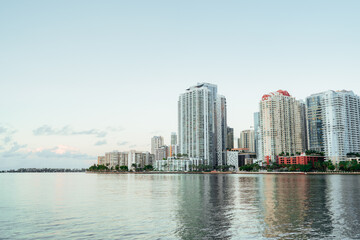 Fototapeta na wymiar Brickell skyline Miami Florida beautiful