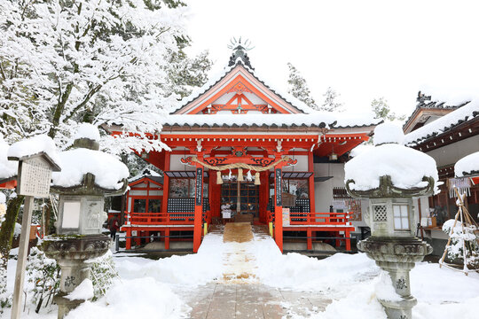 Shinto shrin in winter