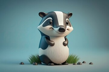 Cute Cartoon Badger Character Generative