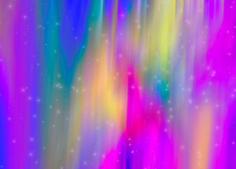 Abstract colorful background with stars. Motion-blurred wallpaper art.