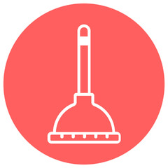 Washroom plunger Vector Icon

