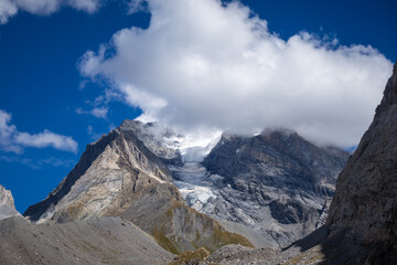 Grande Casse Alpine glacier landscape in French alps