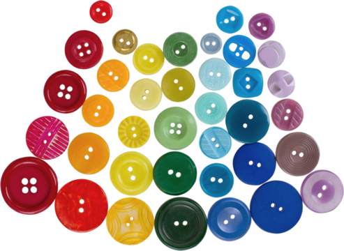 Assortment of buttons of many different colors