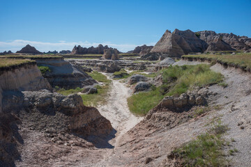 Badlands National Park Castle Trail in the afternoon
