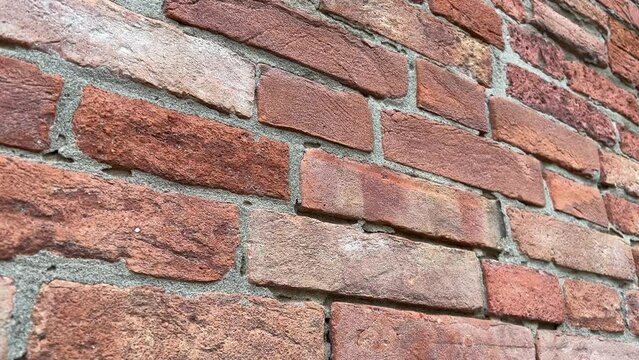 Red bricks on the wall