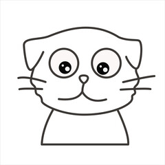 Vector black line cat.