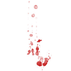 Obraz na płótnie Canvas Blood splatter, horror backgrounds. Watercolor brush isolated on PNG background for art design. Royalty high-quality transparent stock of abstract drops brush for painting, ink splatter, bloodstain