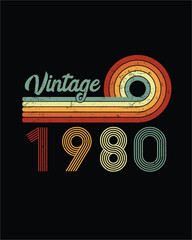 Vintage 1943 80 Years Old Boys And Girls 80th Birthday T-Shirt