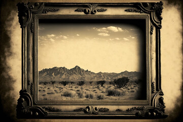 Old photograph that is blank and white. Generative AI