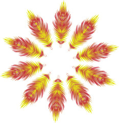 A bright decorative shining star. Vector file for designs.