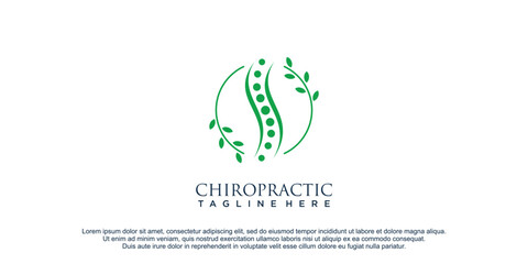 Spinal care logo with creative unique design concept icon vector illustration