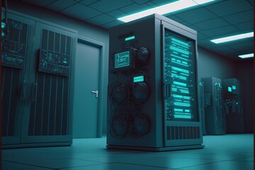 Digital illustration about Computer and Technology. Generative AI.