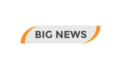 Big news button web banner templates. Vector Illustration
