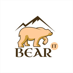 cartoon bear for kid print element