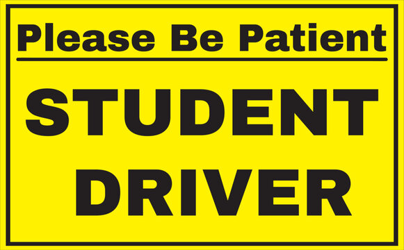 Student driver sign vector