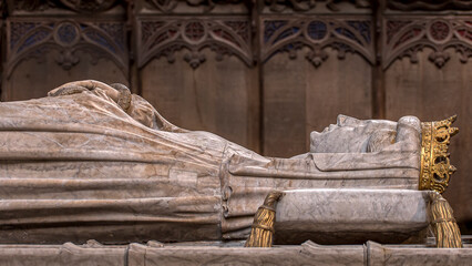 the sarcophagus of Margret I in Roskilde Cathedral