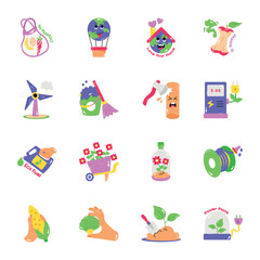 Pack of Environment Care Flat Stickers 

