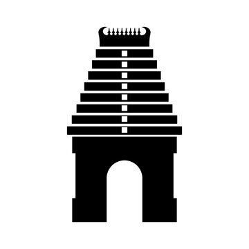 recommend clip art: hindu temple vecor illustration , dravidian architecture tamilnadu , india	