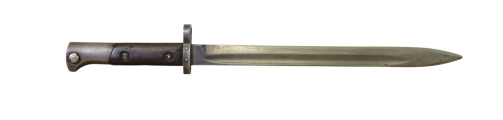 old military bayonet isolated