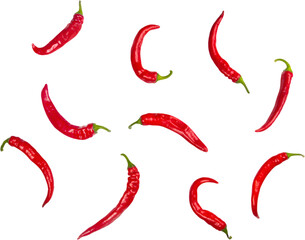 Hot red chili peppers