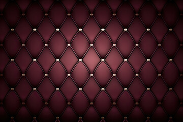 dark burgundy leather upholstery pattern, generative AI