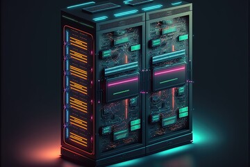 Digital illustration about Computer and Technology. Generative AI.