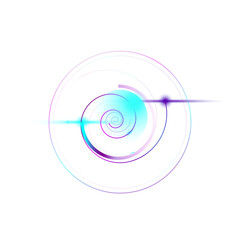 blue and purple circles element