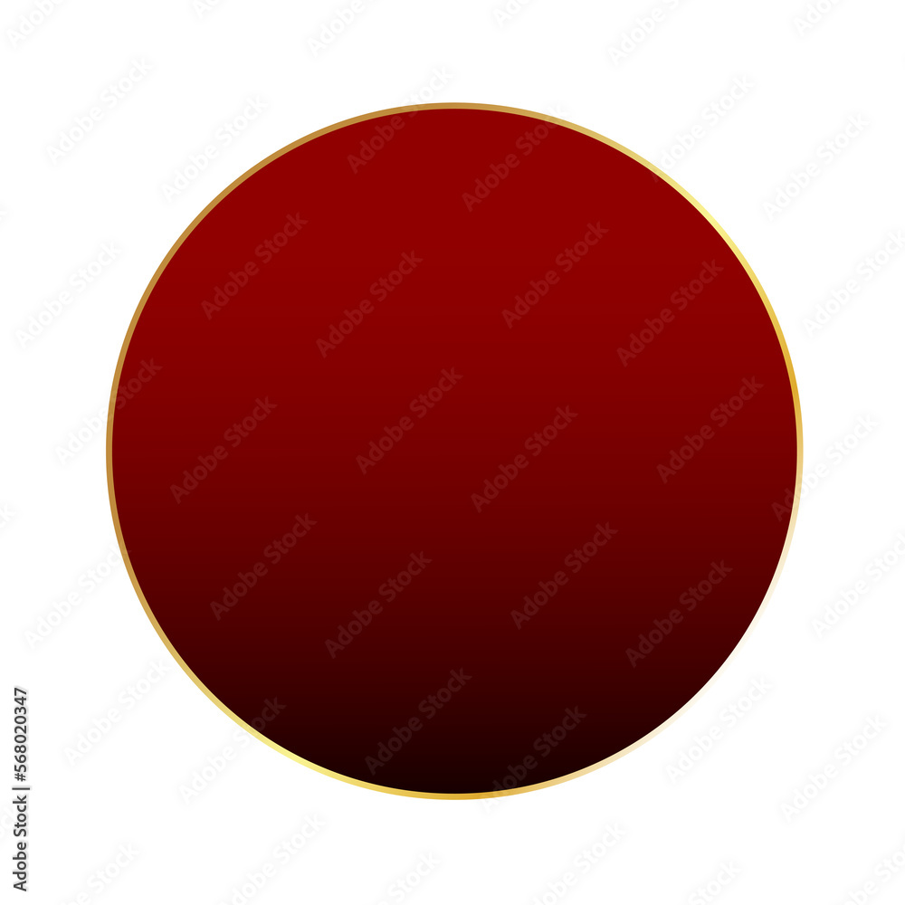 Aufkleber round shape with red gradient color
