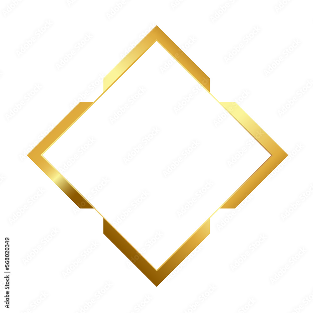 Poster shine golden frame element