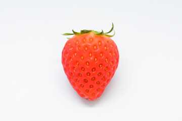 beautiful fresh red strawberry isolated on white background