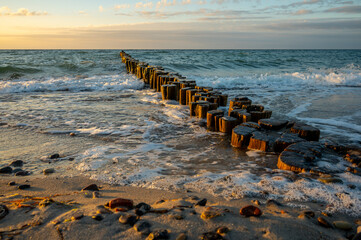 Obraz premium Ostsee Buhnen