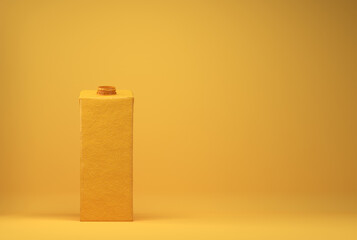 orange juice with splash and drops - 3D Illustration