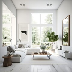 Fototapeta na wymiar Modern minimalist interior.ai
