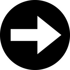 One Way Only or This Way Only Forward Black and White Sign Round Floor Marking Adhesive Sticker Icon with Direction Arrow. Vector Image.	