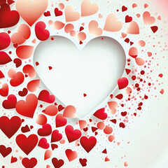 Valentinskarte Muttertagskarte Hochzeitskarte mit Herzen und Liebe  - Generative AI