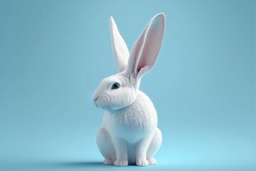 Obraz premium easter bunny, a cute adorable rabbit in the style of a children-friendly cartoon animation fantasy generative ai Illustration