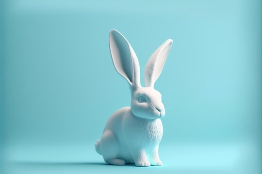 easter bunny, a cute adorable rabbit  in the style of a children-friendly cartoon animation fantasy generative ai Illustration