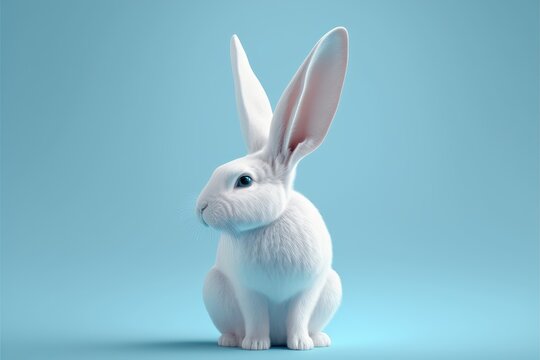 easter bunny, a cute adorable rabbit  in the style of a children-friendly cartoon animation fantasy generative ai Illustration