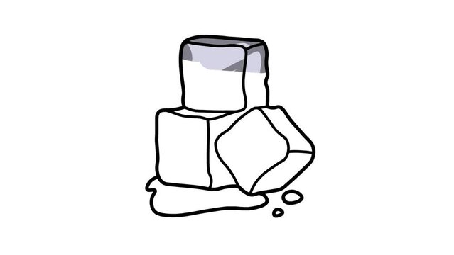 ice cubes sketchbackground and 2d animation