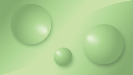 simple and minimalist 3D wallpaper Green Ball