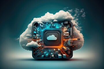 Data cloud generative ai abstract visualization 