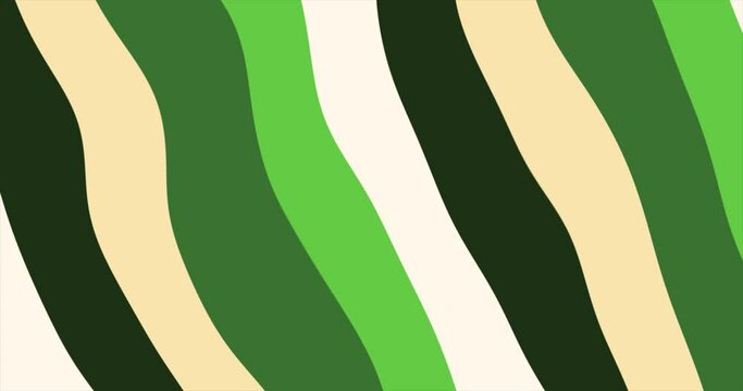 Green color palette line pattern wave background animation