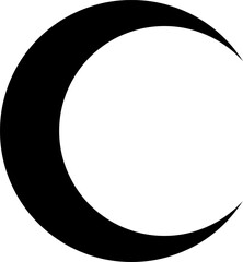 Isolated Simple Black Crescent or Half Moon First Aid Kit Sign Icon. Vector Image. © Kagan Kaya