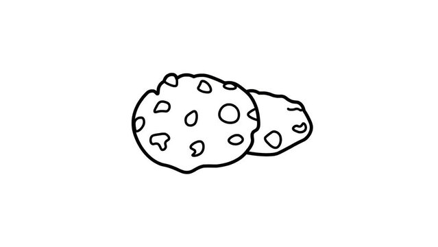 cookies sketch background and 2d animation