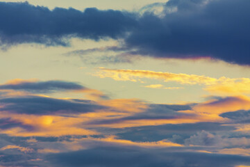 Sunset on the island of Luzon in the Philippines