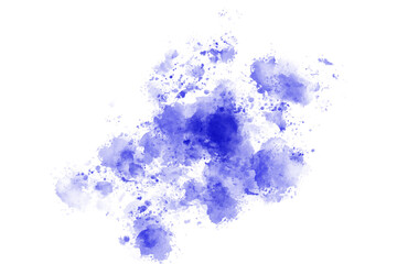 Abstract Blue Brush Watercolor Back Drop Shape element