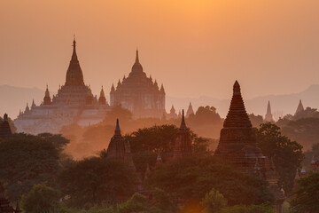 Temple and Pagodas of Bagan in Myanmar