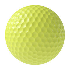 Golf ball isolated transparent background 3d rendering
