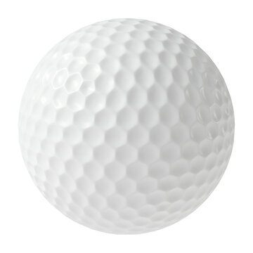 Golf ball isolated transparent background 3d rendering
